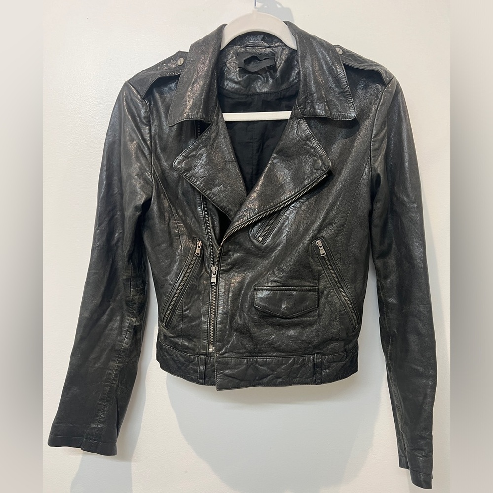 Diesel Black Leather Jacket
